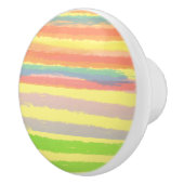 Blauw Roze Geel Sinaasappel Groene Strepen Keramische Knop (Rechts)