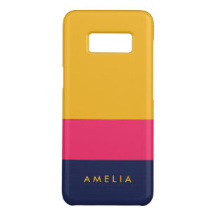 Blauw roze geel vibrant kleurenblok Modern Case-Mate Samsung Galaxy S8 Hoesje