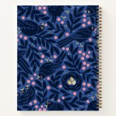 Blauw & Roze Geïllustreerde Vogel Dankbaarheid Jou Notitieboek (Achterkant)