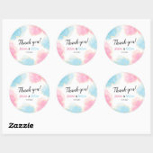 Blauw roze geslacht laat stickers zien (Vel)