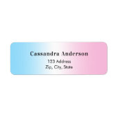 Blauw roze geslacht onthullen baby shower retour a etiket (Voorkant)