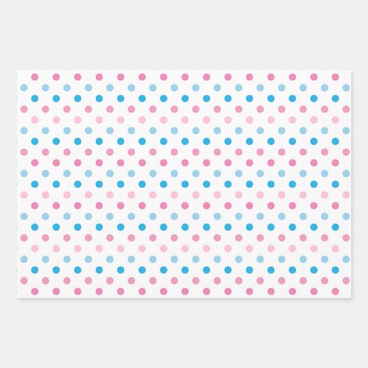 Blauw roze geslacht onthullen papierbladen voor he inpakpapier vel (Voorkant)