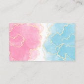 Blauw roze Geslacht Verkoop kaartjes voor luidere  Informatiekaartje (Achterkant)