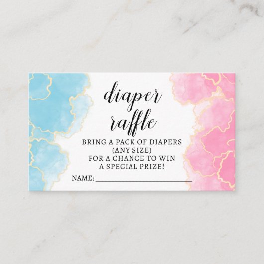 Blauw roze Geslacht Verkoop kaartjes voor luidere  Informatiekaartje (Voorkant)