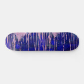 Blauw roze gestreepte skateboard (Horizontaal)