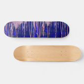 Blauw roze gestreepte skateboard (Horizontaal)