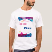 Blauw roze gezichtsvormen t-shirt (Voorkant)