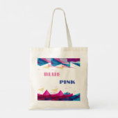 Blauw roze gezichtsvormen tote bag (Achterkant)