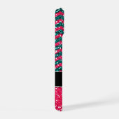 Blauw & Roze Glitter Chevron Persoonlijke Defender iPhone 15 Case (Rechterkant)