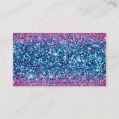 Blauw Roze Glitter Disco Wedding Details Website Informatiekaartje (Voorkant)