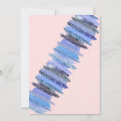 Blauw Roze Glitter Nagellak Spa Dag Verjaardag Kaart (Achterkant)