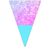 Blauw, Roze Glitter Verjaardag Bunting Vlaggen Vlaggetjes (Eerste vlag)