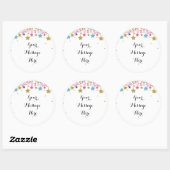 Blauw Roze Goud twinkle twinkle Dank U Sticker (Vel)