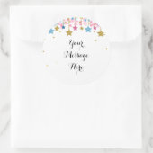 Blauw Roze Gouden twinkel Dank u Sticker (Tas)