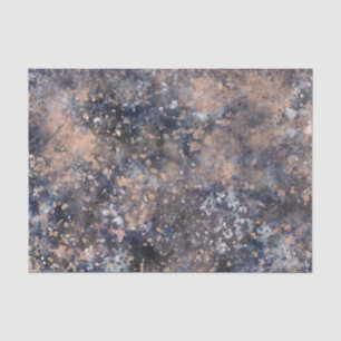 Blauw & Roze Gouden Verf Spatten Abstracte Glamour Tissuepapier
