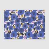 Blauw roze goudplatenportfolio tissuepapier (Voorkant)