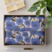 Blauw roze goudplatenportfolio tissuepapier (Geschenk)