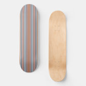 Blauw Roze Grijs Kleurenblok Verticale Strepen Persoonlijk Skateboard (Voorkant)