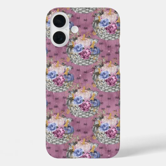 BLAUW ROZE GRIJZE HALLOWEEN POMPOENEN & BLOEMEN Case-Mate iPhone CASE (Achterkant)