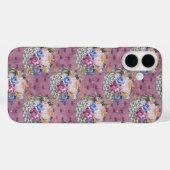 BLAUW ROZE GRIJZE HALLOWEEN POMPOENEN & BLOEMEN Case-Mate iPhone CASE (Achterkant (horizontaal))