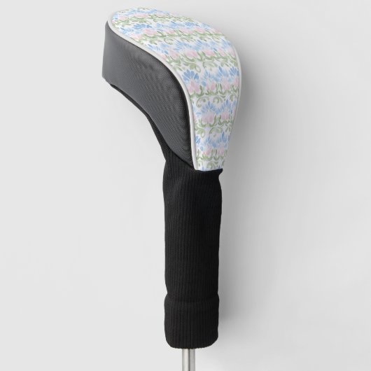 Blauw Roze Groen Abstract Golfheadcover (Schuin)