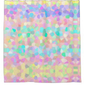 Blauw-roze groen pastel Abstract Douchegordijn (Voorkant)