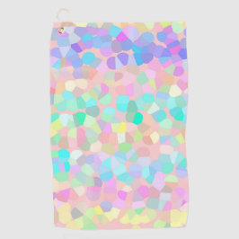 Blauw-roze groen pastel Abstract Golfhanddoek