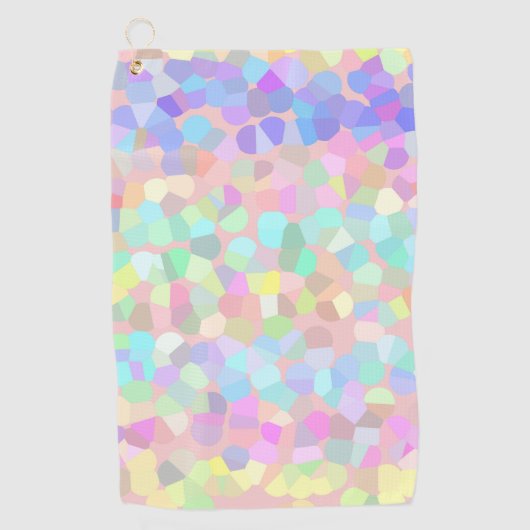 Blauw-roze groen pastel Abstract Golfhanddoek (Voorkant)