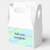 Blauw roze groene glitter sparkle pastel voeg naam bedankdoosjes (Geopend)