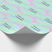 Blauw roze groene glitter sparkle pastel voeg naam cadeaupapier (Hoek)