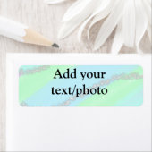 Blauw roze groene glitter sparkle pastel voeg naam etiket (Insitu)