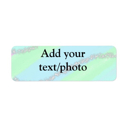 Blauw roze groene glitter sparkle pastel voeg naam etiket (Voorkant)