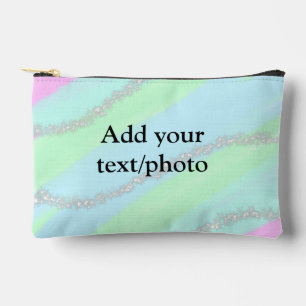 Blauw roze groene glitter sparkle pastel voeg naam etui