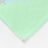 Blauw roze groene glitter sparkle pastel voeg naam fleece deken (Hoek)