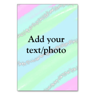 Blauw roze groene glitter sparkle pastel voeg naam kaart