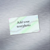 Blauw roze groene glitter sparkle pastel voeg naam magnetisch visitekaartje (Voorbeeld)