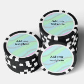 Blauw roze groene glitter sparkle pastel voeg naam poker chips (Opstapeling)