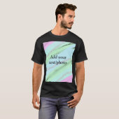 Blauw roze groene glitter sparkle pastel voeg naam t-shirt (Voorkant volledig)
