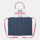 Blauw roze hartsatroon Beste oma Moederdag Schort (Voorkant)