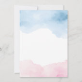 Blauw Roze Hete Luchtballon Geslacht Onthulling Ui Kaart (Achterkant)