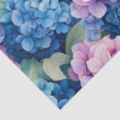 Blauw Roze Hortensia Decoupage Tissuepapier (Detail)