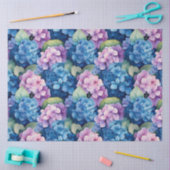 Blauw Roze Hortensia Decoupage Tissuepapier (Craft)
