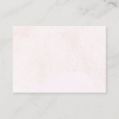 Blauw & Roze Huwelijk Elegantie Informatiekaartje (Achterkant)