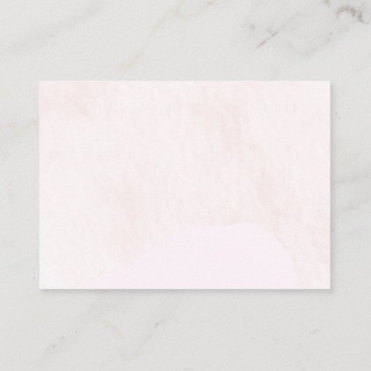 Blauw & Roze Huwelijk Elegantie Informatiekaartje (Achterkant)