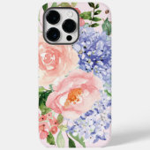 Blauw Roze Hydrangea Pioenlente Bloem Bloemen Case-Mate iPhone Case (Achterkant)