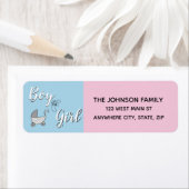 Blauw roze | Jongerenmeisje Genderfeest Etiket (Insitu)