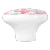 Blauw roze kasteelvis zee sprookjesachtige kwekeri keramische knop (Zijkant)