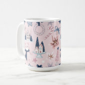 BLAUW & ROZE KERSTVAKANTIE TEDDYBEER & KOEKJES KOFFIEMOK (Voorkant links)