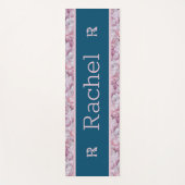 Blauw Roze Koel Modern Elegant Eenvoudig Naam Mono Yogamat (Voorkant)