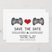 Blauw roze komezelaar Opslaan Datum Uitnodigen Save The Date (Voorkant / Achterkant)